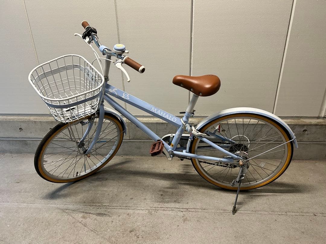 自転車22インチ 女の子 MAHALO 6段変速 【手渡し限定】