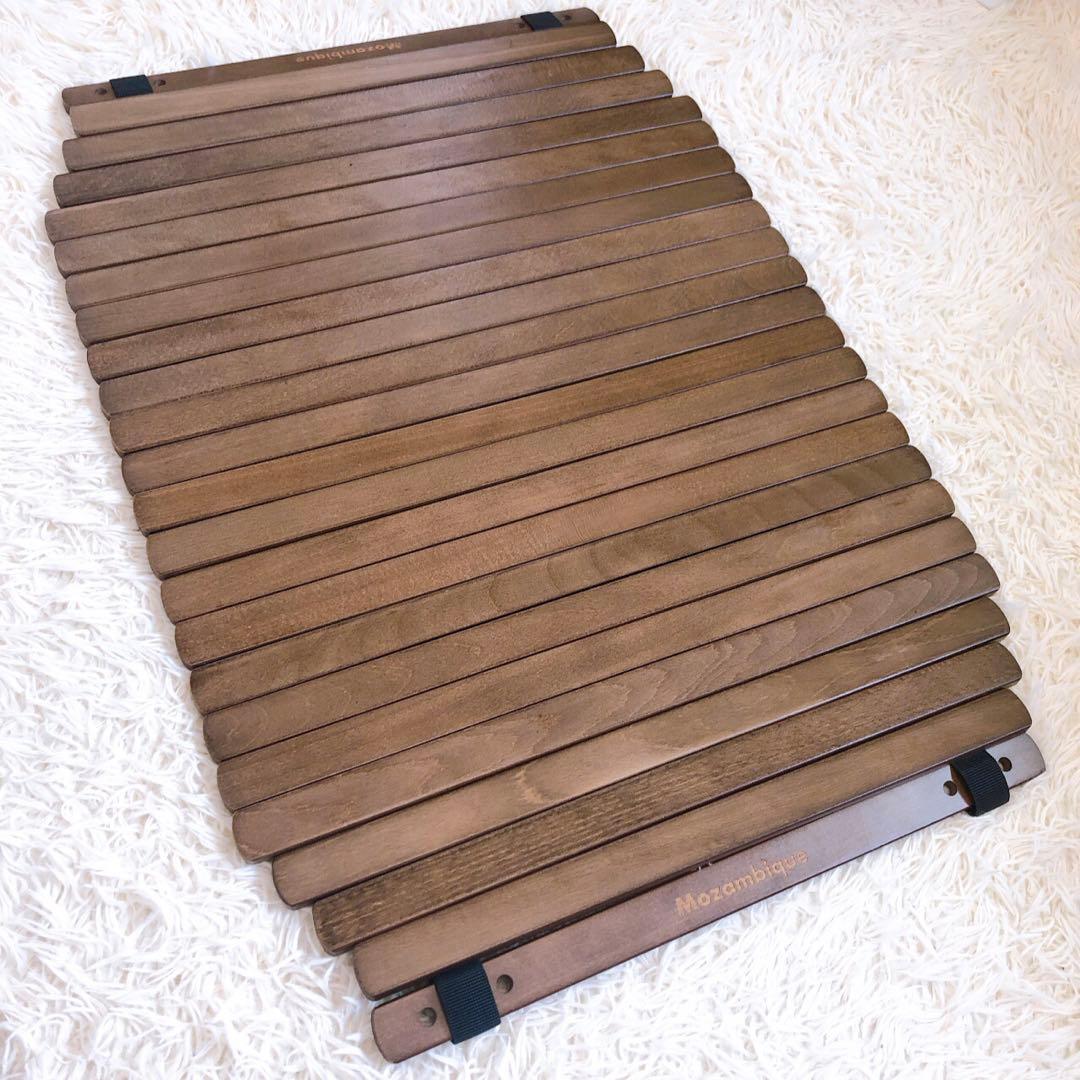 【美品】廃盤　旧ロゴ　モザンビーク　ロールウッドテーブル　ブラウン