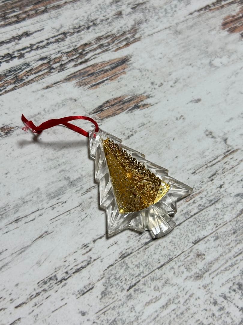 gorham クリスマスツリー クリスタルガラス ゴールド　ドイツ製