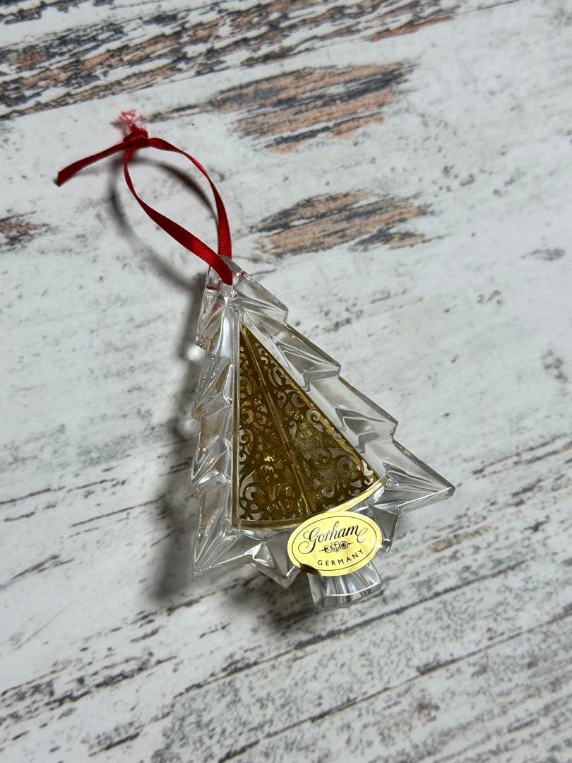 gorham クリスマスツリー クリスタルガラス ゴールド　ドイツ製