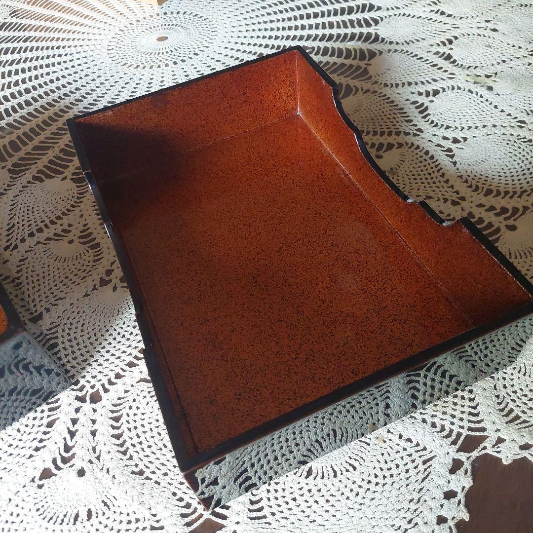 輪島塗　 文箱　 獅子デザイン