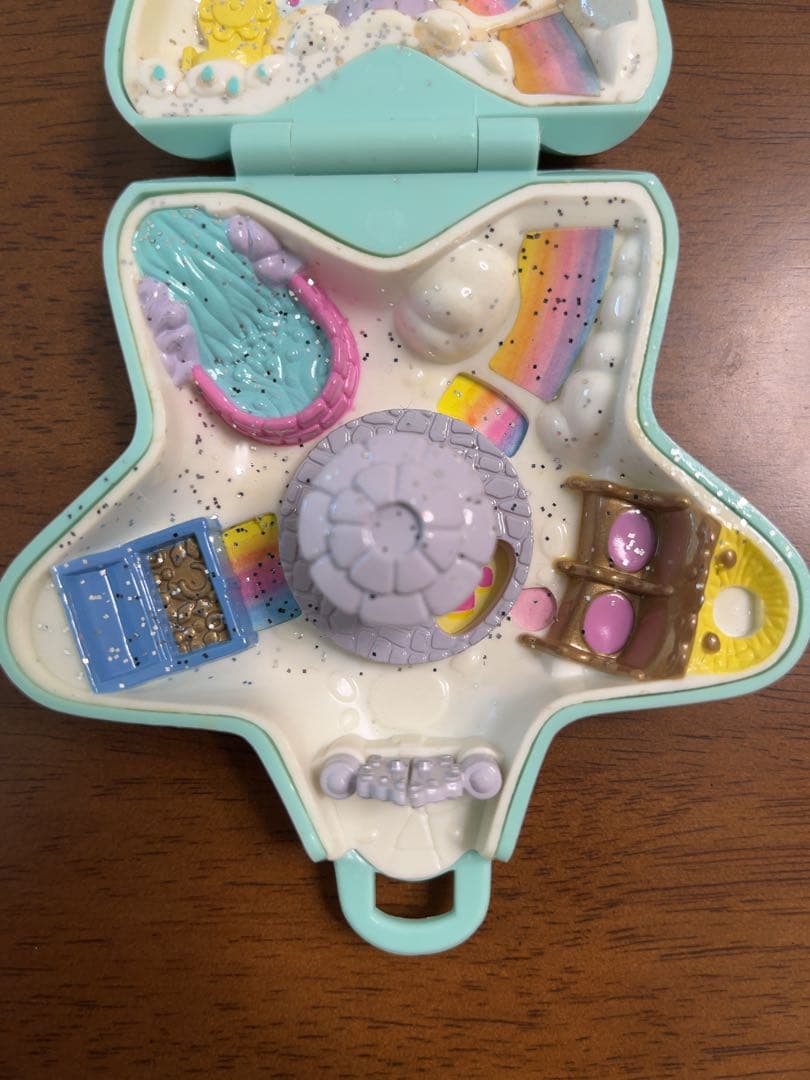 ポーリーポケット・虹のおまじないひろば・星型・パステルグリーン