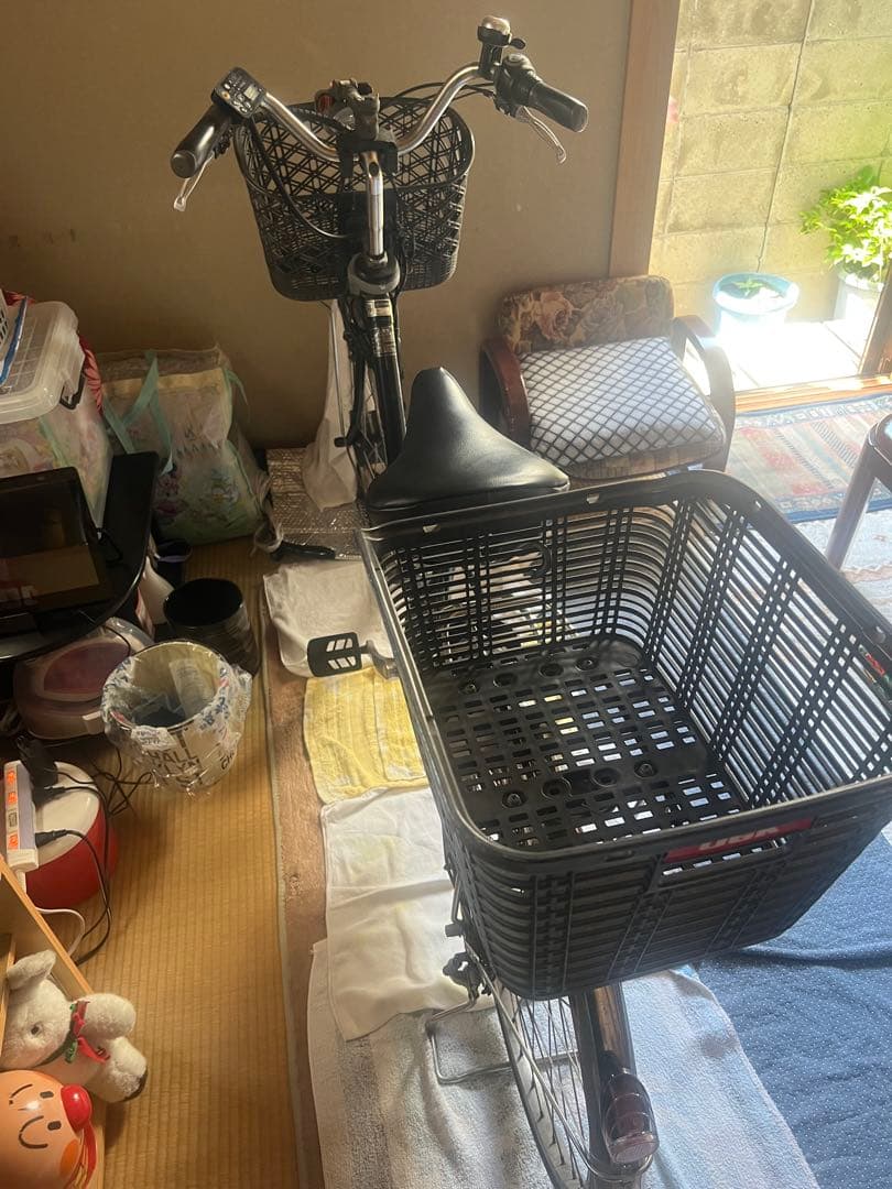 電動アシスト自転車 ブラック バッテリーとバッテリーの充電器セット【ジャンク品】