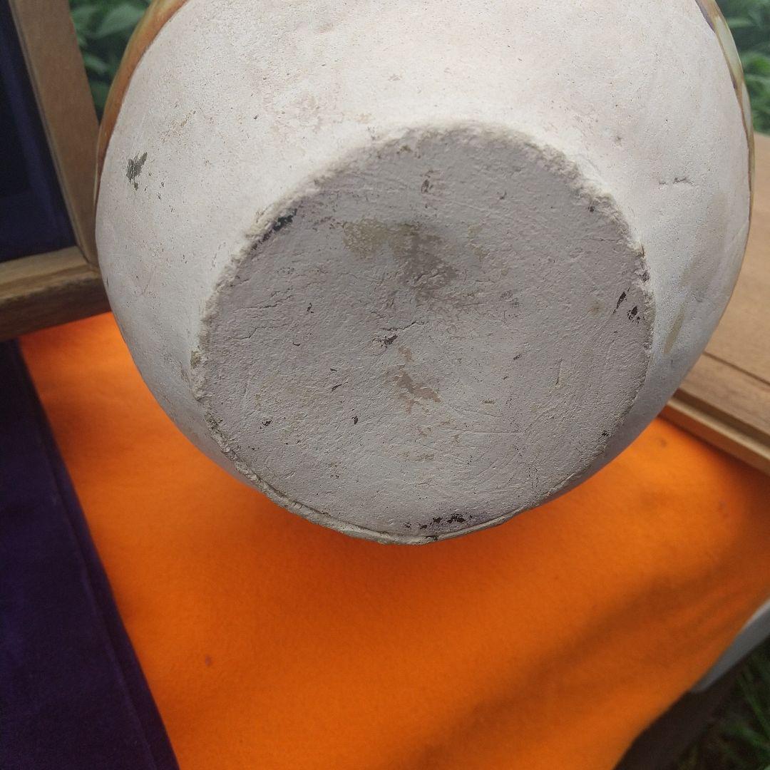 旧中国時代、唐三彩 双龍耳花瓶