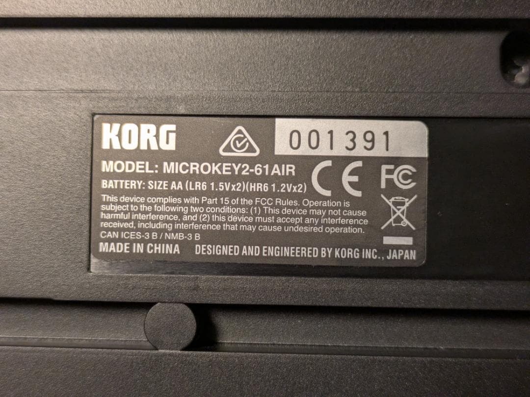 KORG MicroKey2-61AIR 61鍵 MIDIキーボード