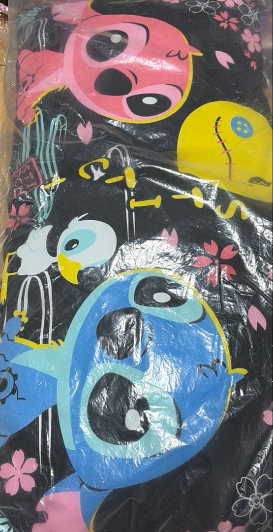 スティッチ クッション　ハート型クッション　ロングピロークッション　２点セット