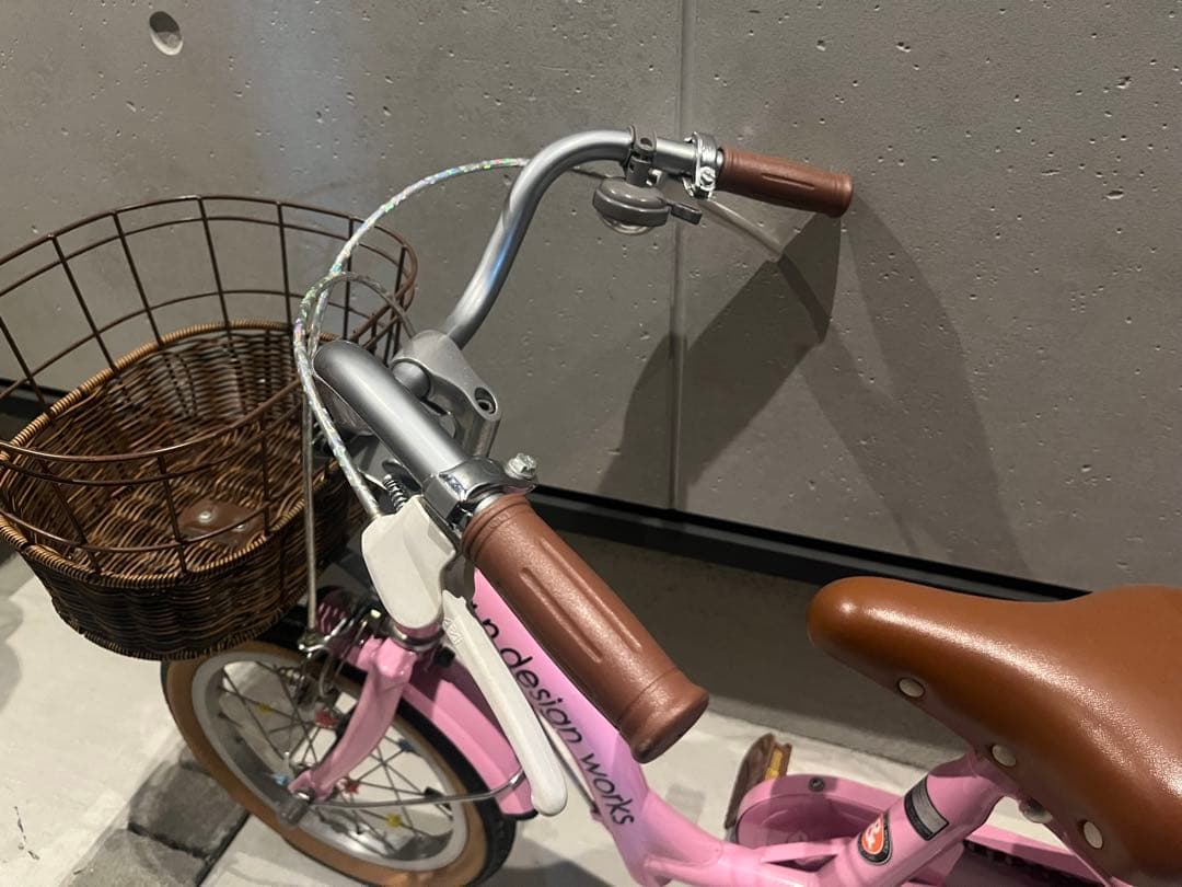 (引き取り限定)ai design WORKS 子供用自転車 ピンク色14インチ