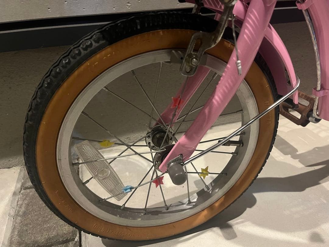 (引き取り限定)ai design WORKS 子供用自転車 ピンク色14インチ