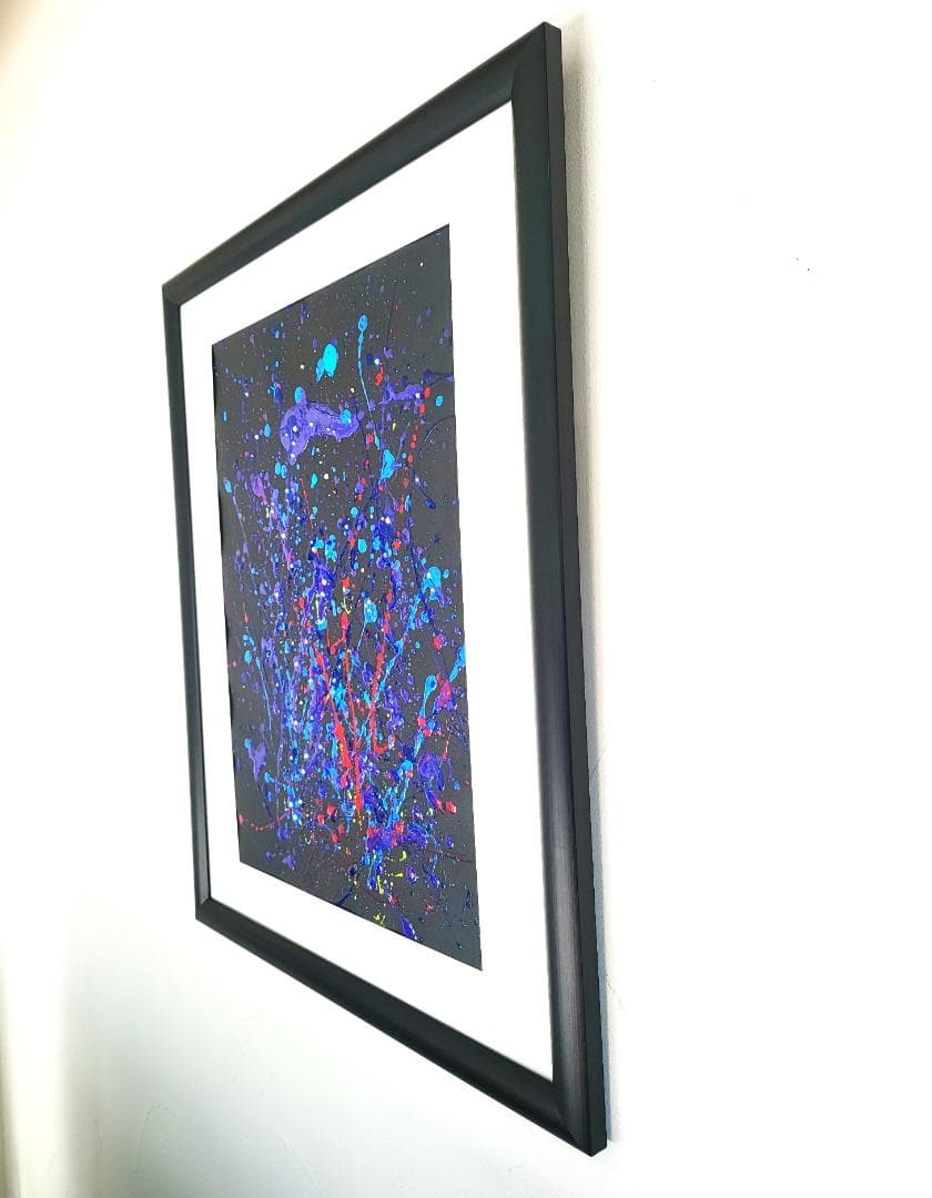 美しき破裂 / 抽象画 53×44㎝ 額縁セット 原画1点のみ モダンアート