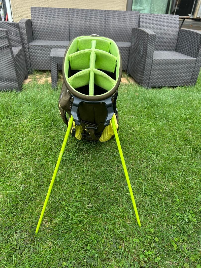 オノフ　ゴルフスタンドバッグ オリーブグリーン/イエロー