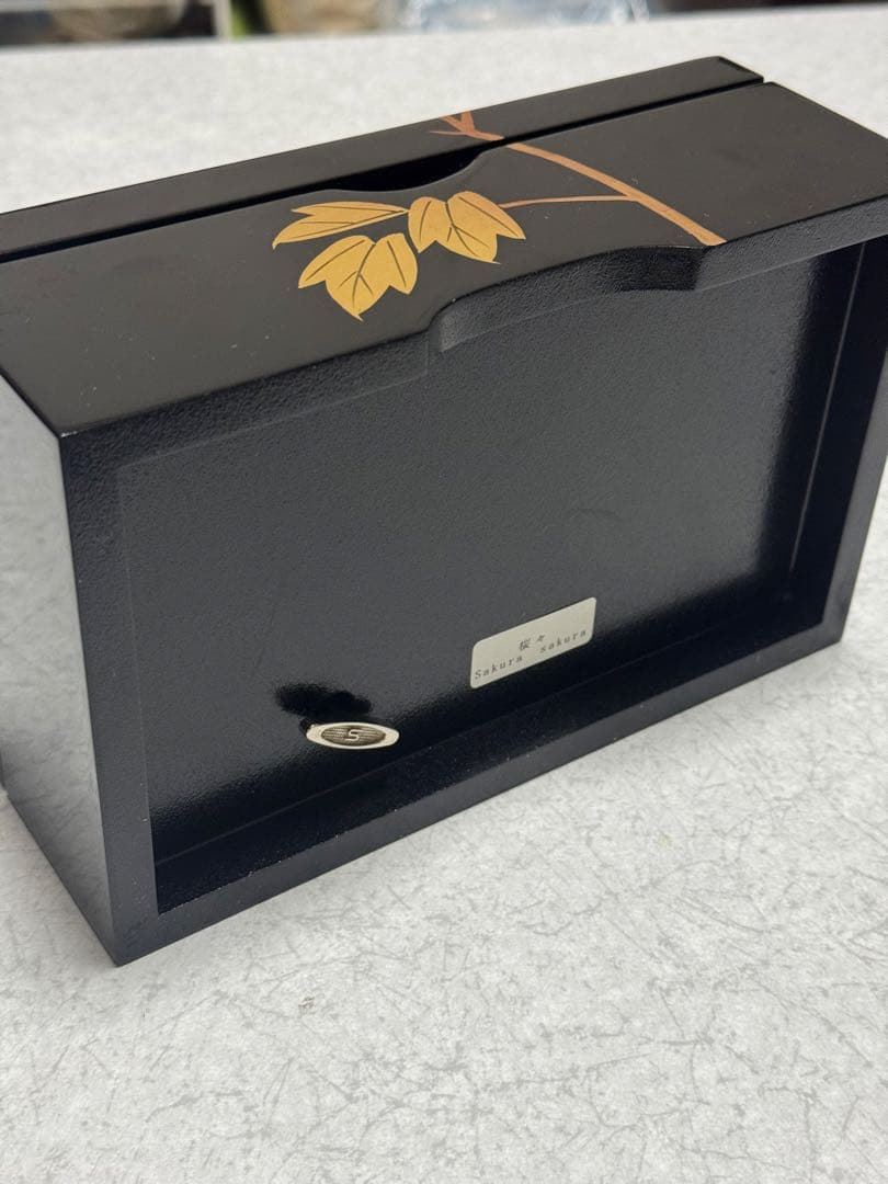 桜々 Sakura sakura 白牡丹 オルゴール付き 宝石箱 漆塗り 鏡付き