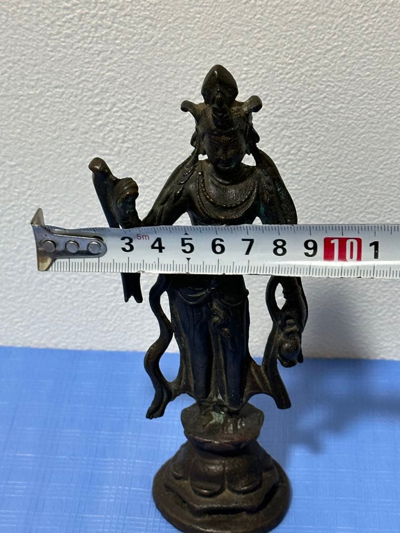 観音仏 中国仏像 キズある