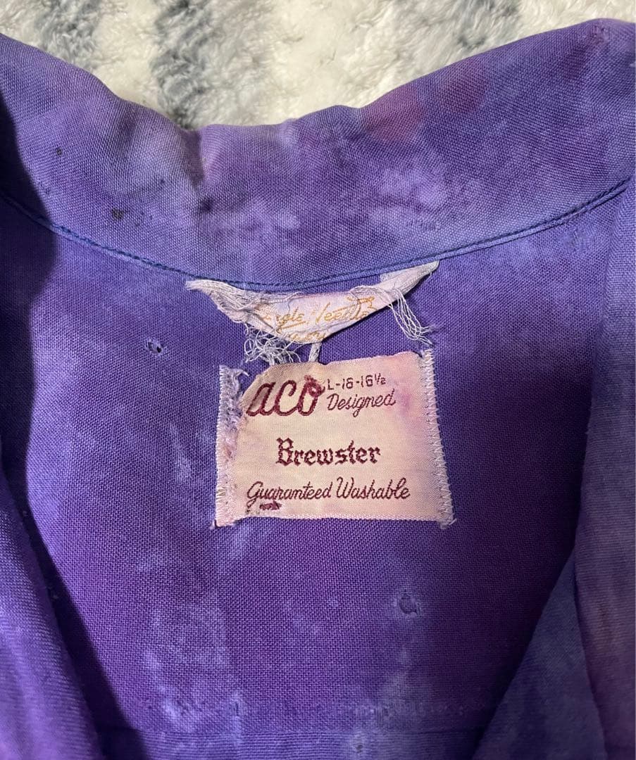 50s ヴィンテージレーヨンシャツ　16 1/2