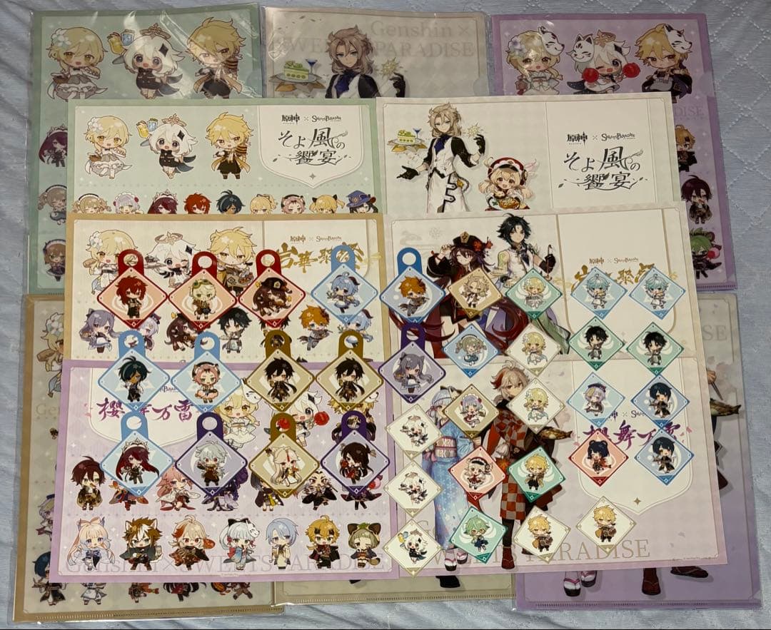 原神　スイパラ　ランチョンマット　クリアファイル　タグ　ピック