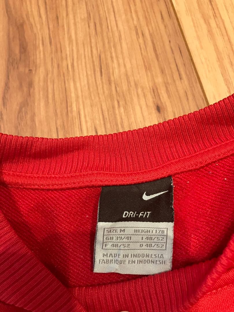 アーセナル Nike トレーニングスウェット 赤 古着　ナイキ　ドリルトップ