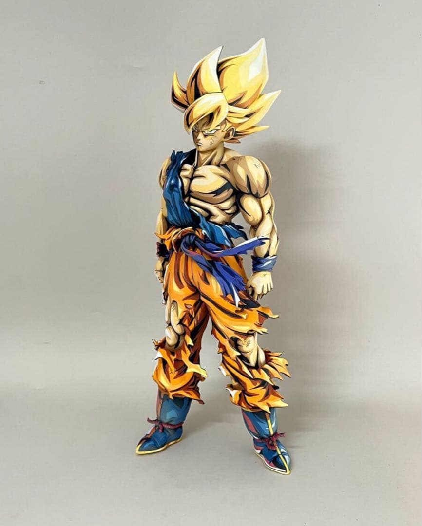 ドラゴンボールフィギュア　SMSP孫悟空　スーパーサイヤ人　二次元彩色リペイント