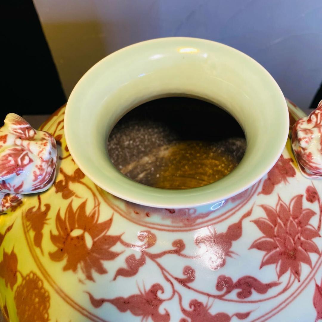 Q1060 壺　花瓶　清朝時代　年代物　中国　アンティーク　 花器 花入 古美術