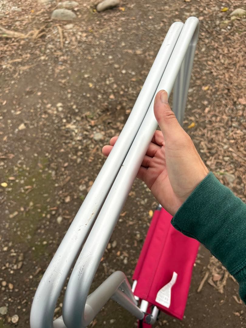 美品  peak スノーピーク FD フォールディング チェアワイド 赤