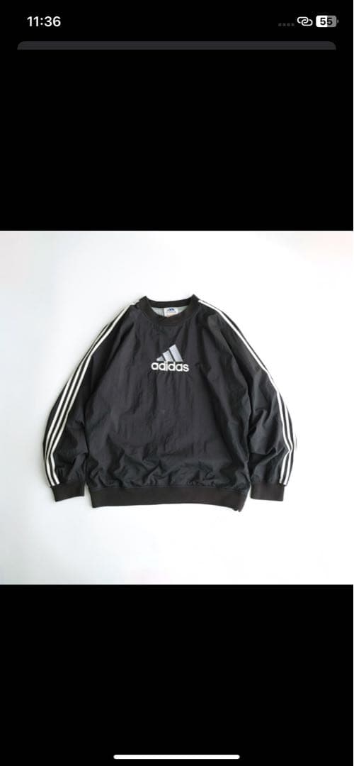 ウェア adidas 90's Pullover nylon Black XL