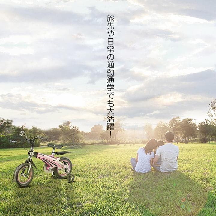 完全組み立て 子供用自転車 ブルー14インチ補助輪 ディスクブレーキ基本送料無料