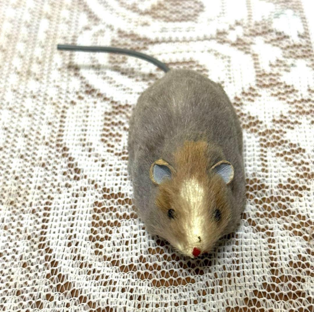 アンティーク　1920年代　ねずみ　ぬいぐるみ　マウス　人形　車輪付き