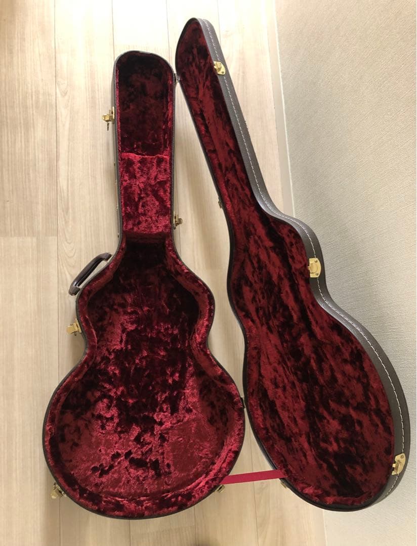 Navigator エレキギター 赤　セミアコ　バーズアイ