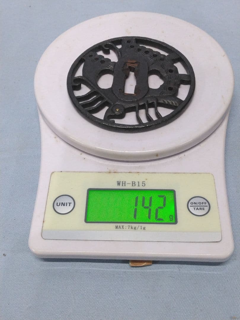 鉄鍔　鐔　刀装具　透かし鐔 刀鐔　江戸時代　文鎮　ペーパーウェイト