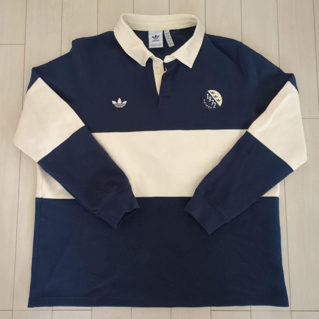 【美品・稀少サイズ5XL】アディダスオリジナルスBlokepopラグビーシャツ