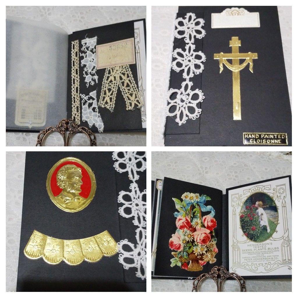 ジャンクジャーナル　レースサンプル帳　アンティーク