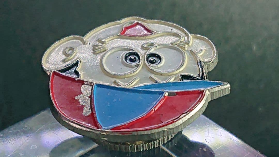 5希少残存個体【少年画報社68年[怪物くん藤子不二雄]アオシマ賞】 当時物バッジ