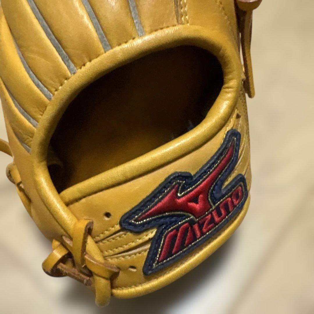 美品　Mizuno Diamond master 軟式グローブ イエロー
