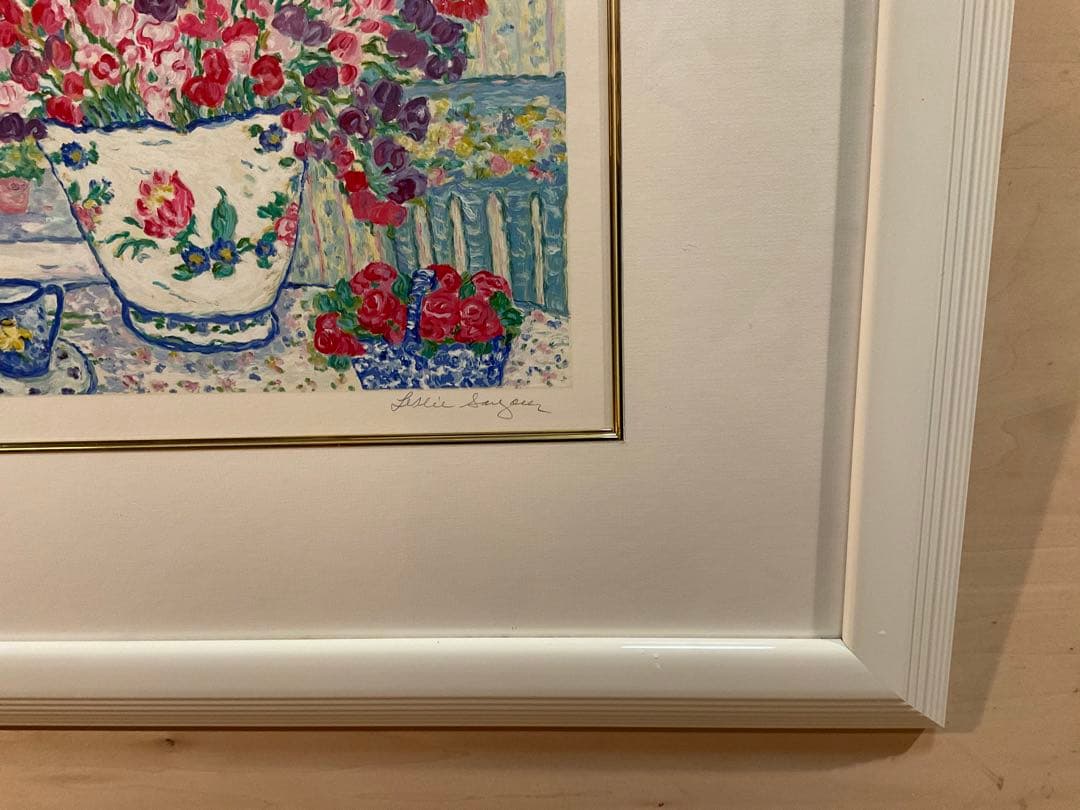 レスリー・セイヤー　「マイセンベイス」　シルクスクリーン　直筆サイン有り