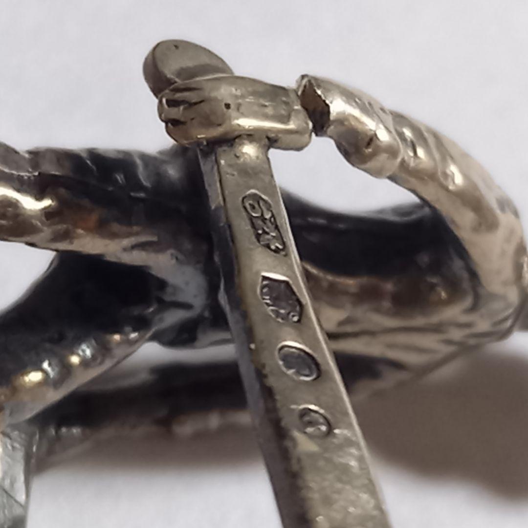 純銀 ライオンパサント 英国ホールマーク アンティーク雑貨 925