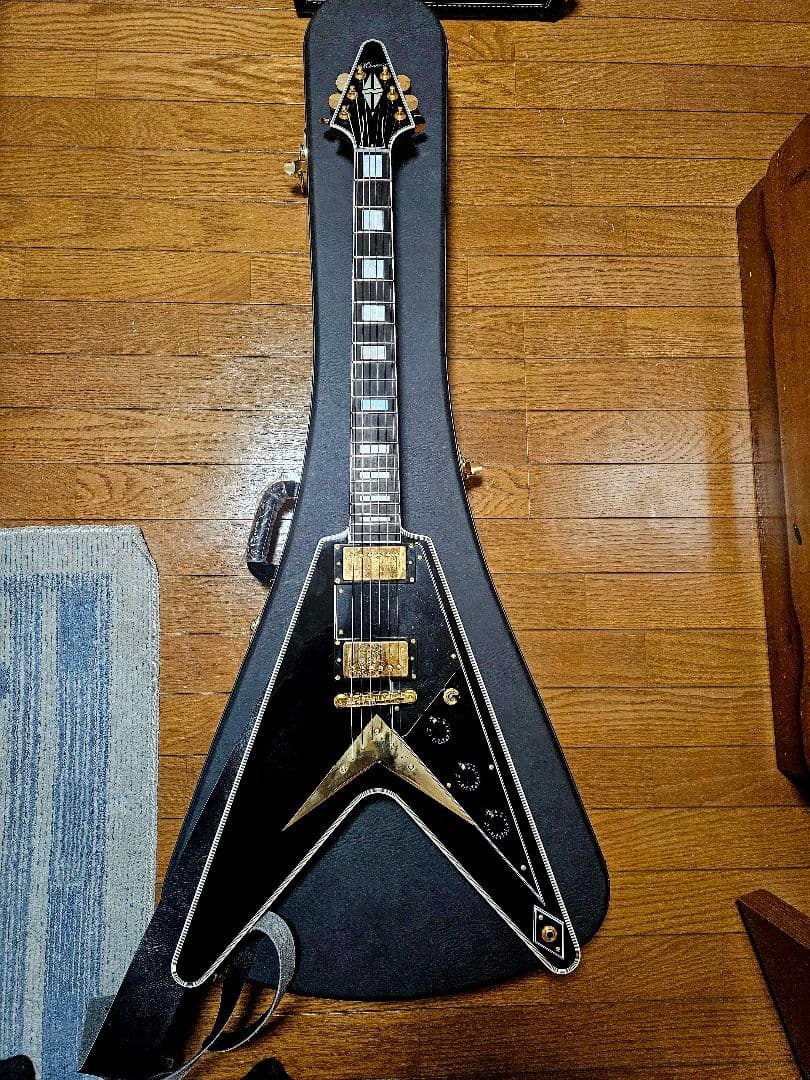 【美品】Momose flying v custom ebony