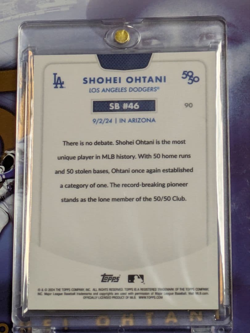 大谷翔平　50-50 LAロゴリフ　ドジャース　46盗塁　レア