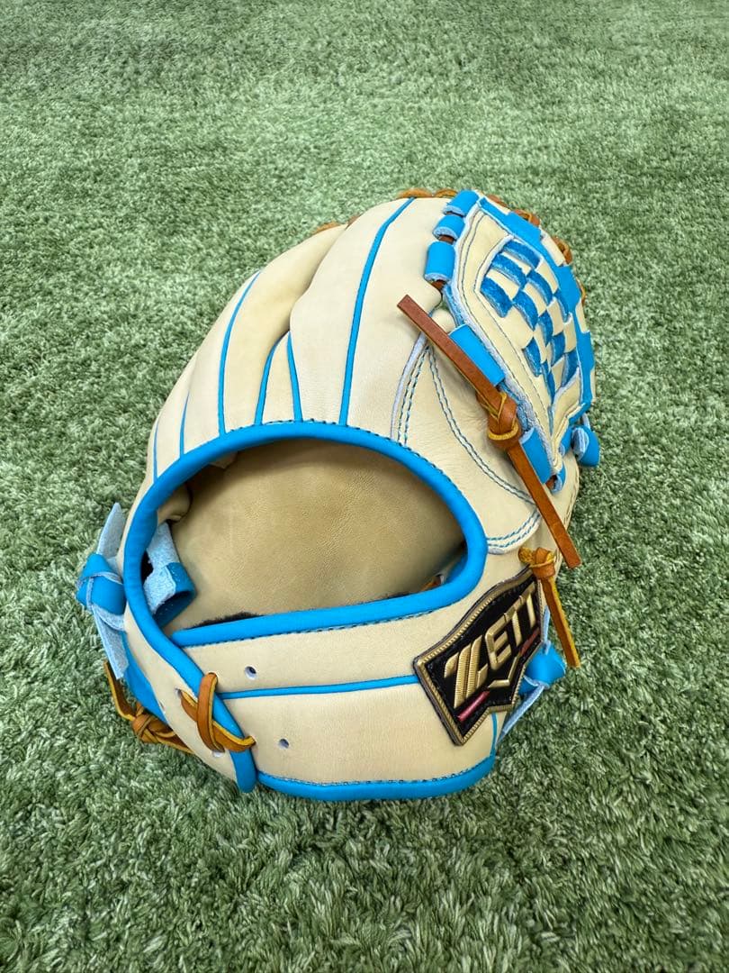 ✨源田モデル✨ZETT PROSTATUS 軟式グローブ ベージュ/ブルー
