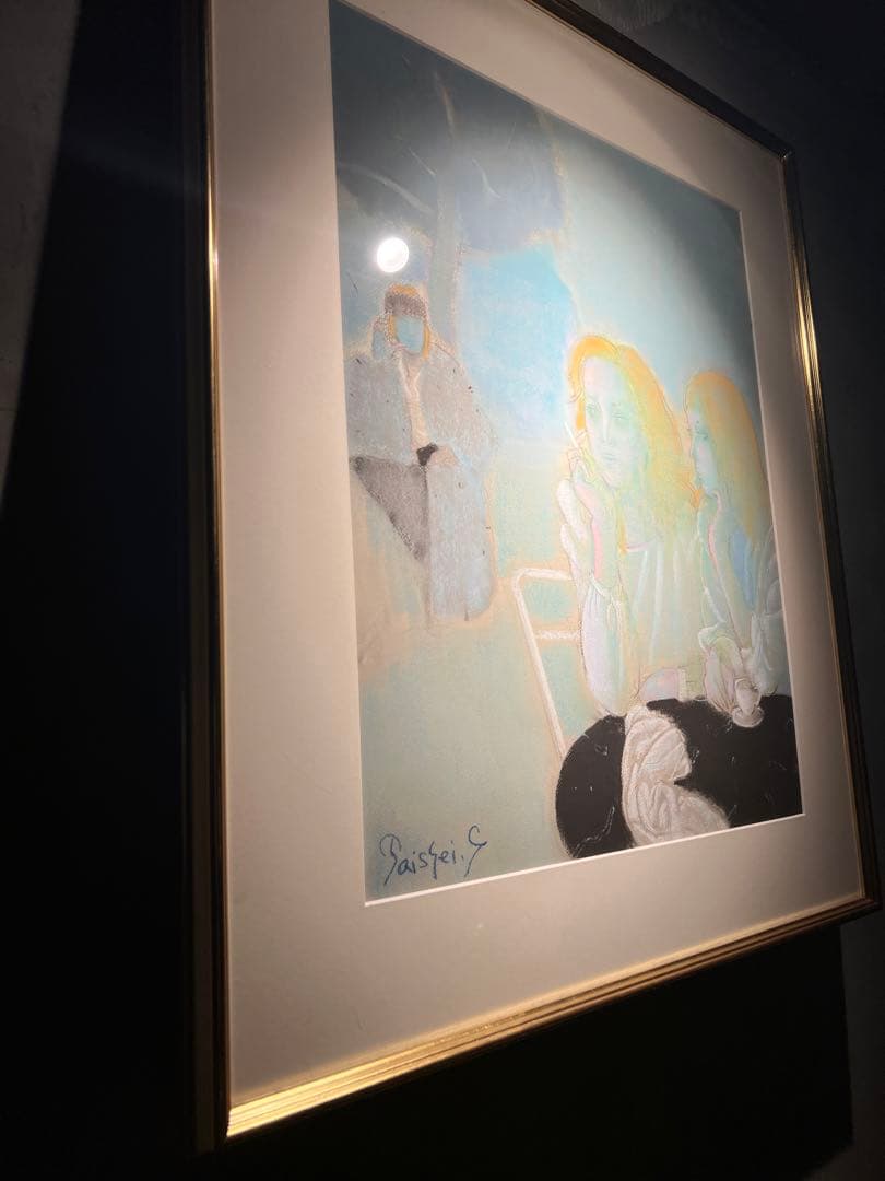 佐藤泰生【カフェテラス】肉筆画美術名鑑４８０万円