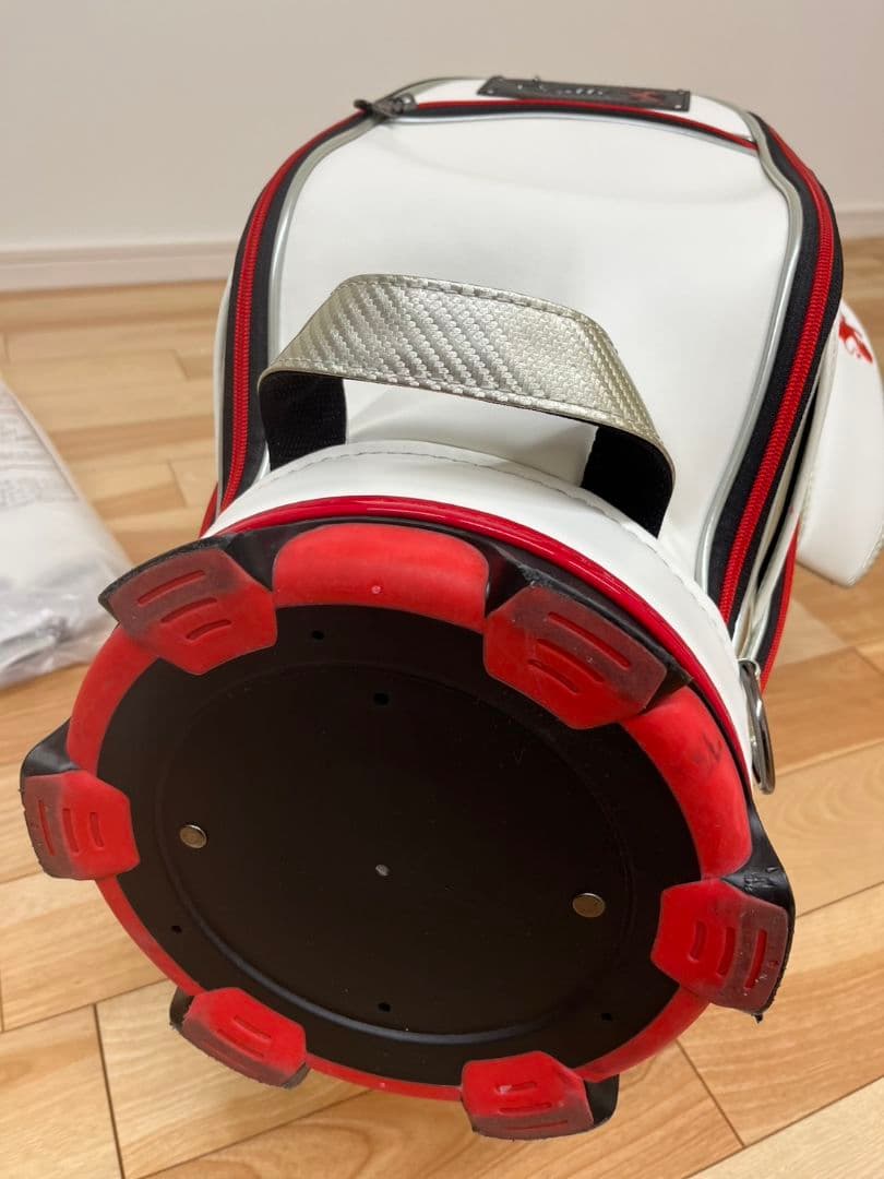 Piretti ゴルフキャディバッグ ホワイト/ゴールド