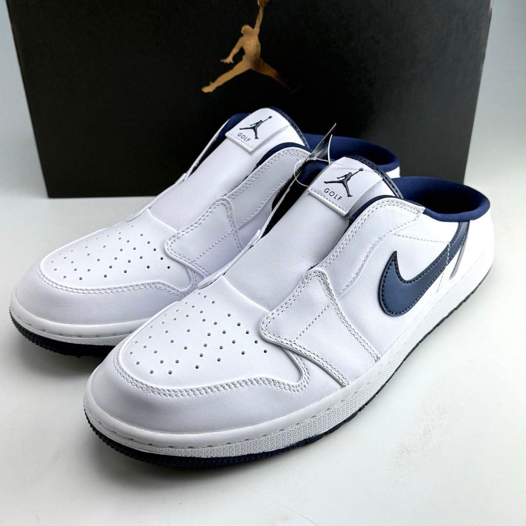 27cm ナイキ エアジョーダン ミュール \"ホワイト/ミッドナイトネイビー\"