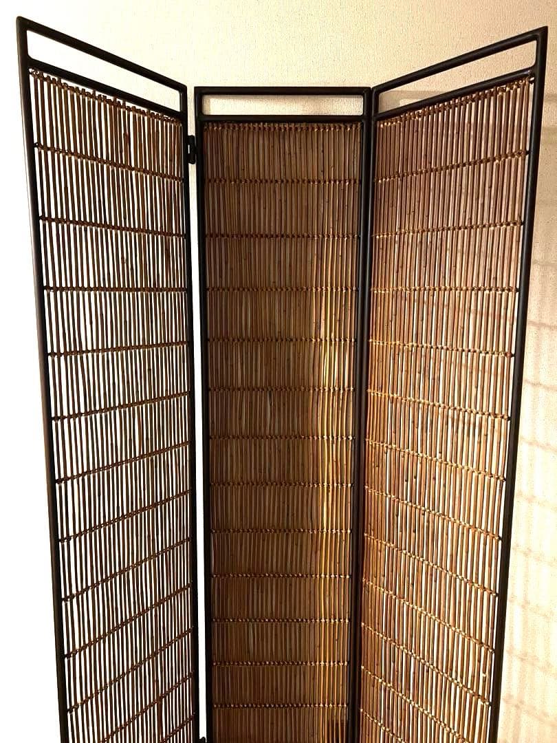 アジアン 竹製 3つ折パーテーション 衝立 バリ インドネシア ついたて