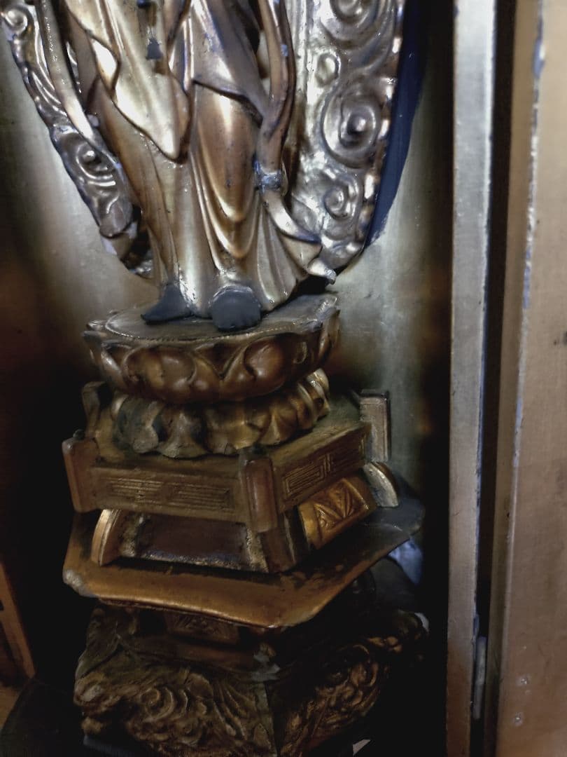 木彫 玉眼 聖観音菩薩立像 仏像 仏教美術