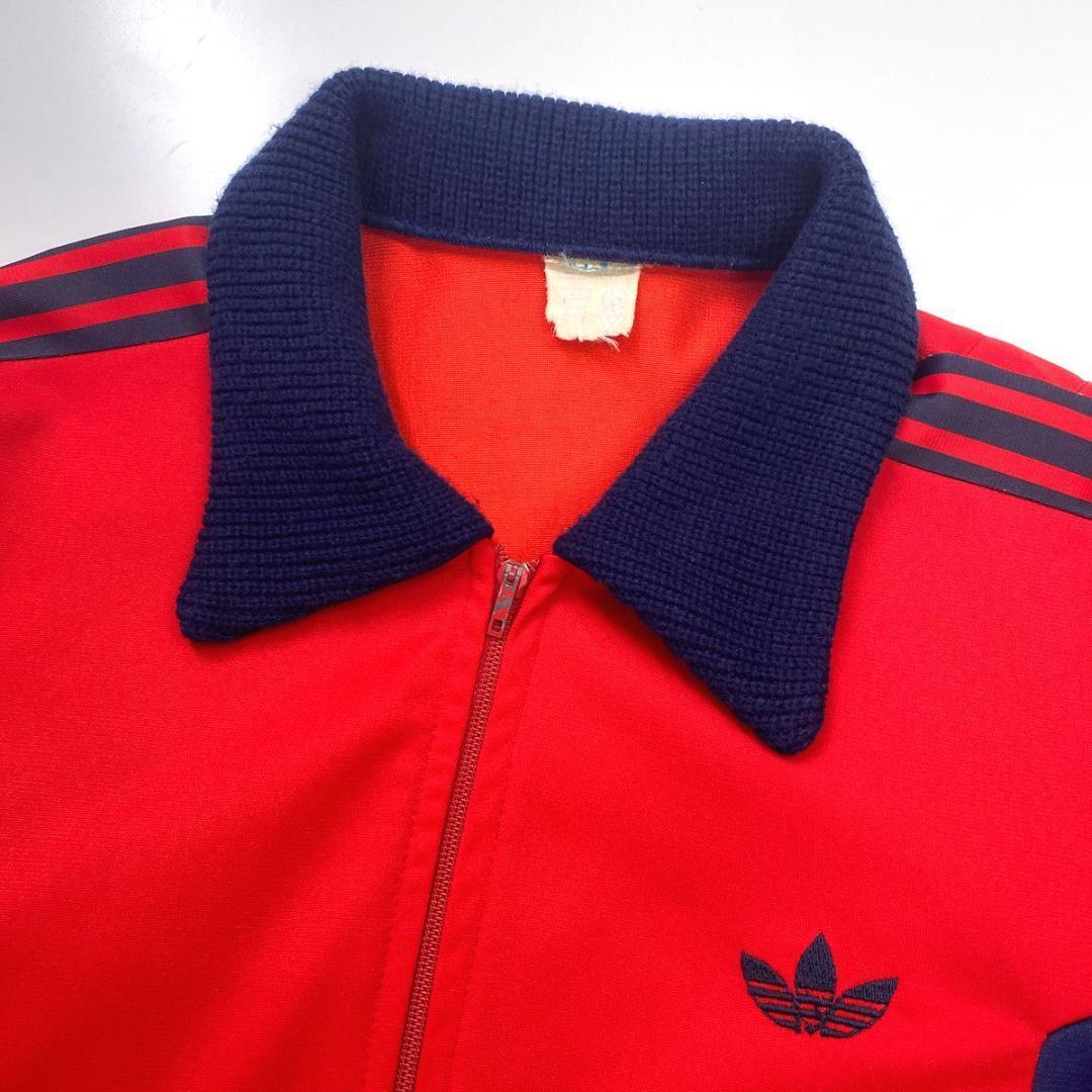 70s adidas トラックジャケット ジャージ レッド 赤 フランス製