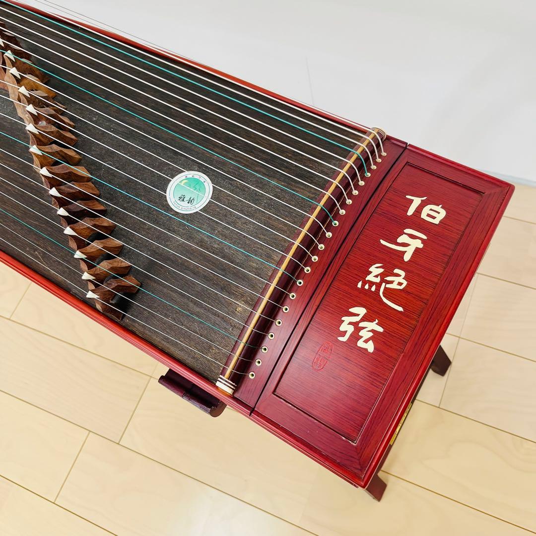 希少品　楽器 古箏 21弦 古箏 こそう 中国 伝統 弦楽器 ハープ 民族楽器