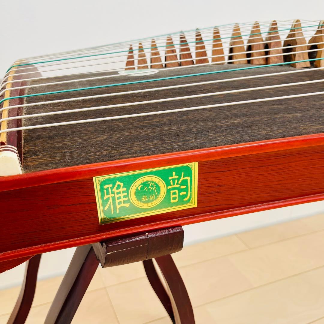 希少品　楽器 古箏 21弦 古箏 こそう 中国 伝統 弦楽器 ハープ 民族楽器
