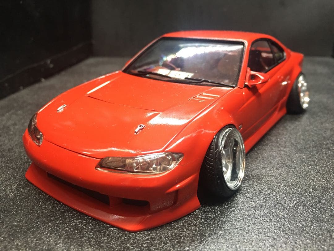 旧車プラモデル完成品1／２４アオシマs15シルビア