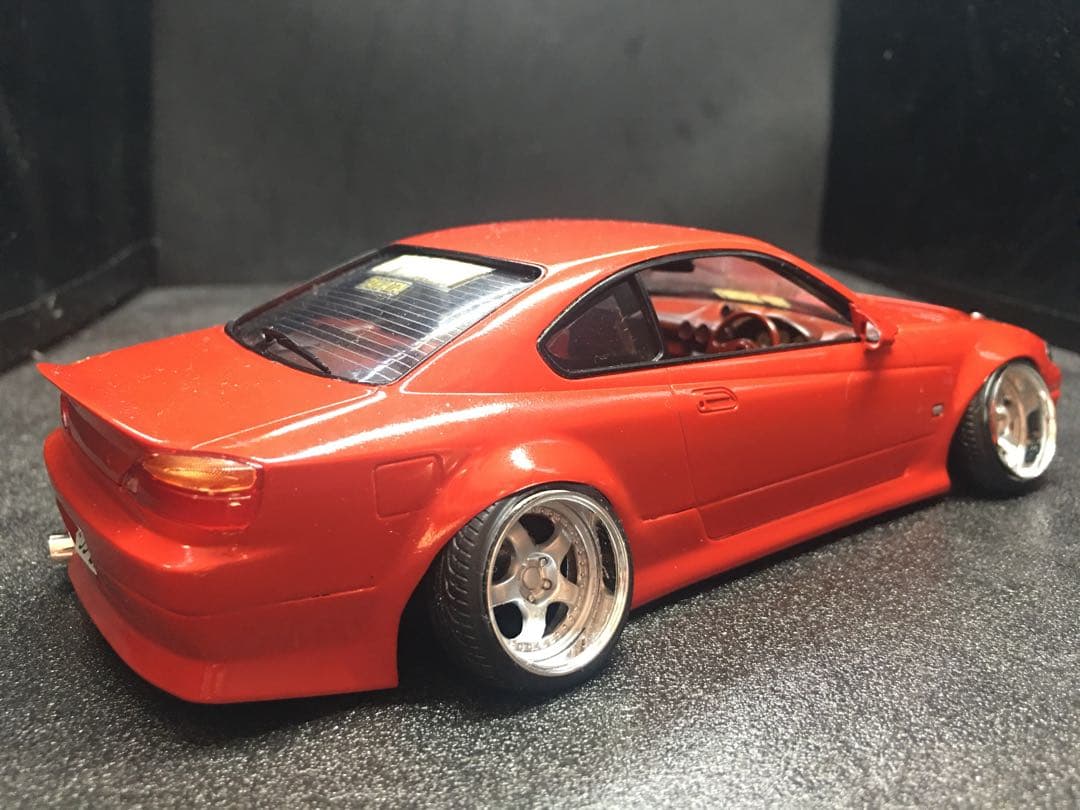 旧車プラモデル完成品1／２４アオシマs15シルビア