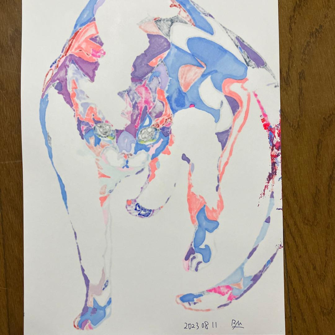 CAT 絵画　イラスト　ドローイング