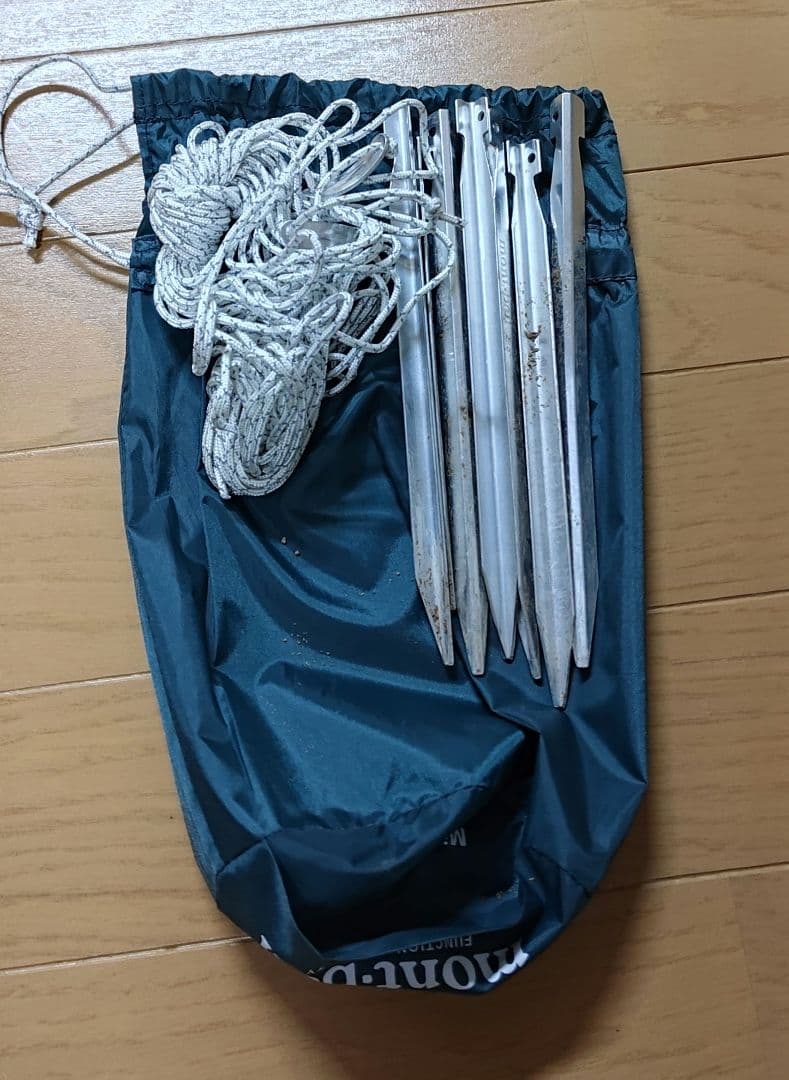 美品　mont-bell　ミニタープ　ダークグリーン　ポール付