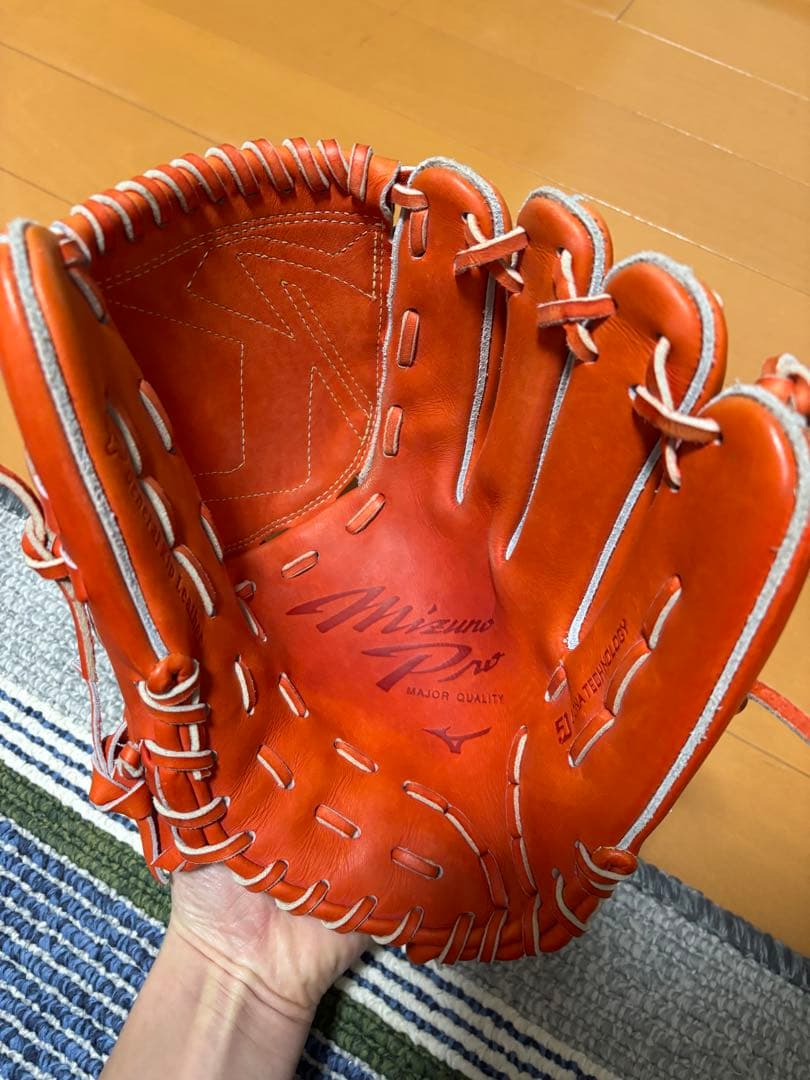 Mizuno Pro 硬式グローブ 投手用 オレンジ