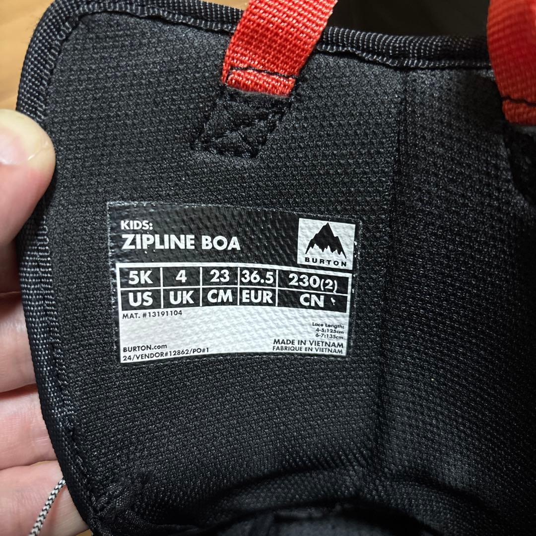 Burton Zipline BOA 子供用スノーボードブーツ 23cm 5K